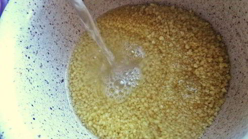 чернично-льняной пудинг