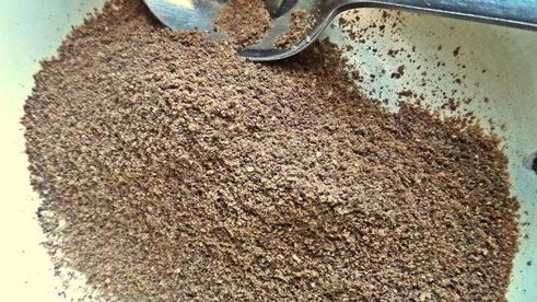 чернично-льняной пудинг