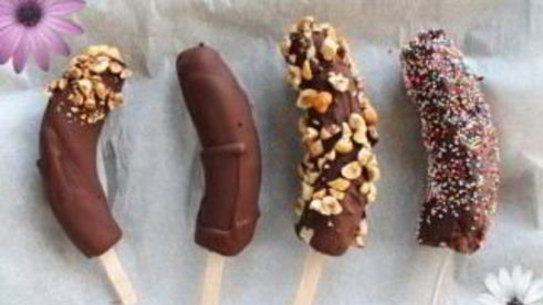 десерт бананы в шоколаде