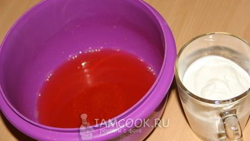 десерт из сметаны и желе