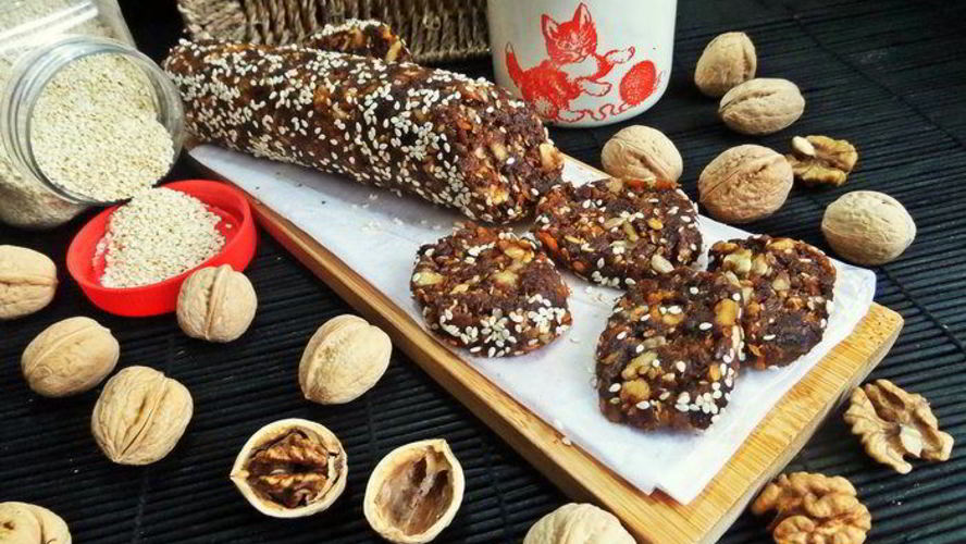 Рецепт фруктово-ореховая колбаса