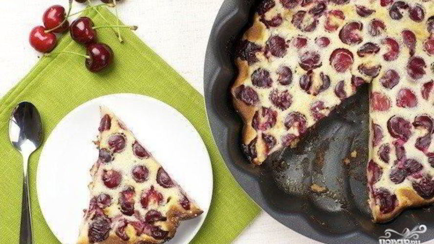 Рецепт клафути с черешней