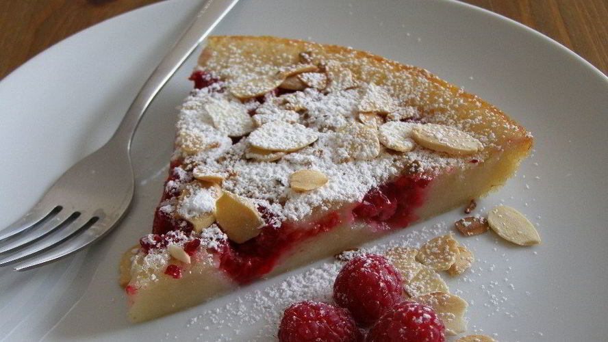 Рецепт клафути с малиной