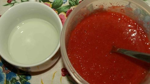 клубничный сорбет без сахара