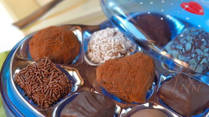 Рецепт конфеты с трюфельно-фруктовой начинкой