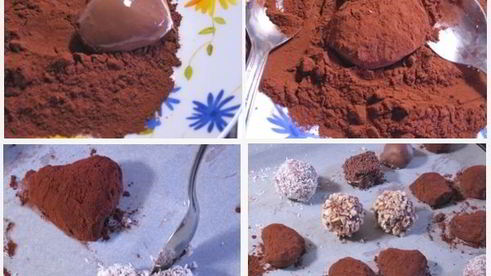 конфеты с трюфельно-фруктовой начинкой