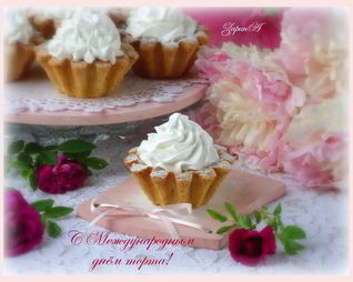 Корзинки с белковым кремом