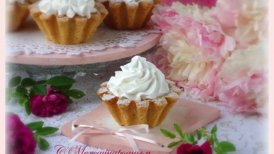 Рецепт корзинки с белковым кремом