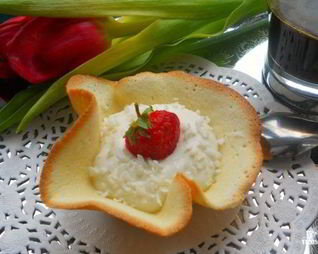 Корзиночки с творожным кремом