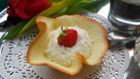 корзиночки с творожным кремом