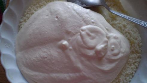 легкий бисквит с апельсиново-творожным кремом