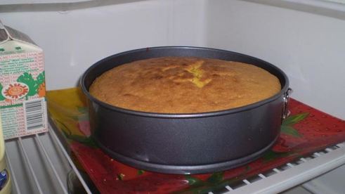 легкий бисквит с апельсиново-творожным кремом