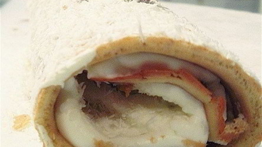 Рецепт миндальный рулет с кремом