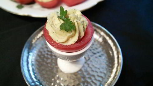 помидоры, фаршированные картофельно-тунцовым кремом