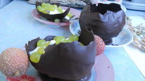 шоколадные креманки с начинкой