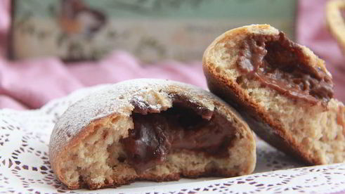 шведские колобки из спельты с шоколадным кремом