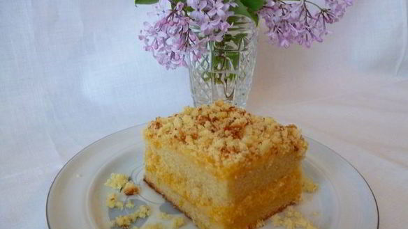 Рецепт Солнечный тортик с кремом из кураги