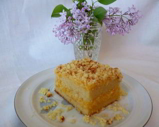 Солнечный тортик с кремом из кураги