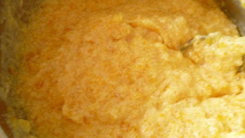 солнечный тортик с кремом из кураги