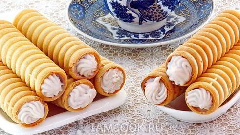 трубочки со сметанным кремом