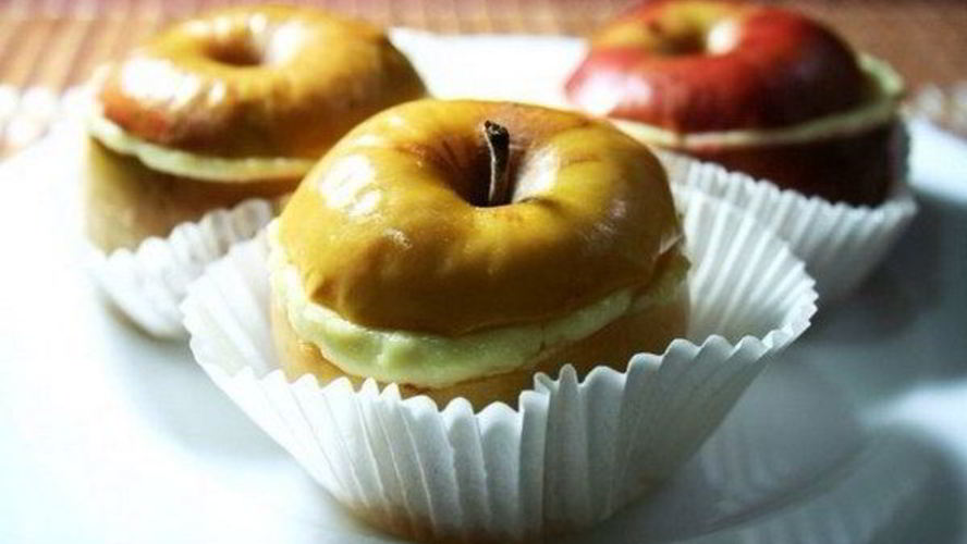 Рецепт запеченные яблоки с творожным кремом