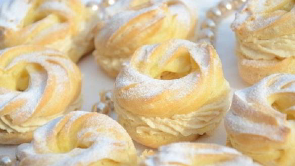 Рецепт Заварные колечки с творожным кремом