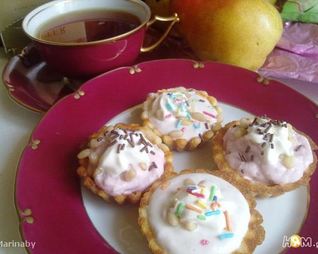 Заварные корзиночки с творожным кремом