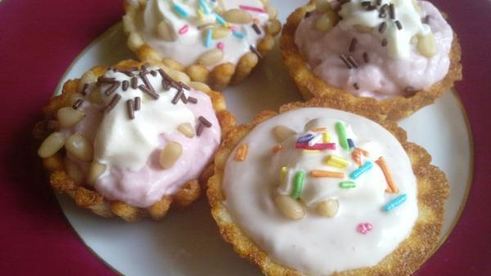 заварные корзиночки с творожным кремом