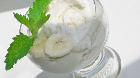 детское банановое мороженое