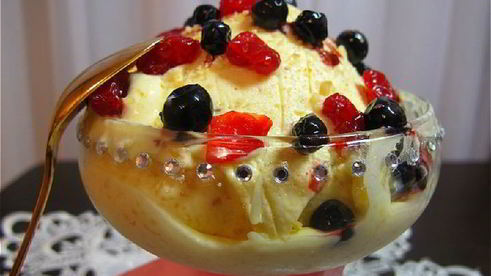 миндально-ромовое мороженое