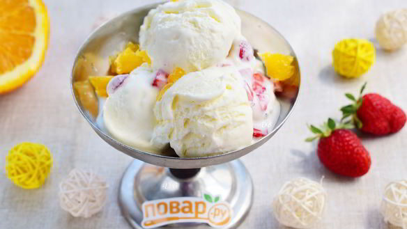 Рецепт Мороженое с фруктами