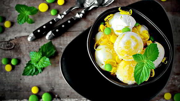 Рецепт Мороженое с заварным лимонным кремом