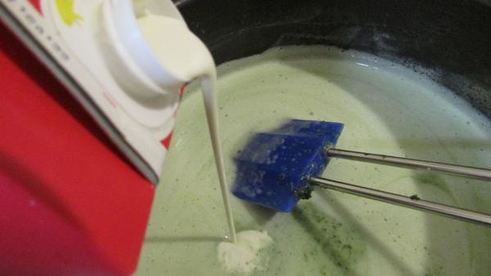 мятное мороженое с кусочками шоколада