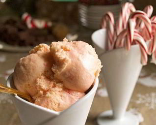 Рождественское мороженое с перечной мятой