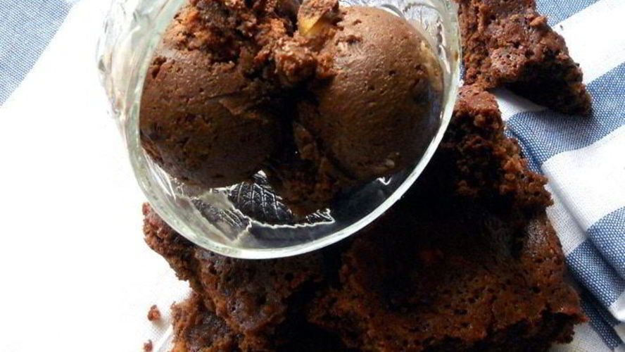 Рецепт шоколадное мороженое с брауни