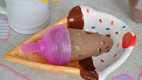 шоколадное мороженое с дропсами