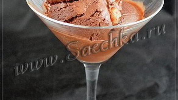 Рецепт Шоколадное мороженое с зефиром