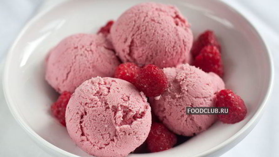 Рецепт сливочное малиновое мороженое