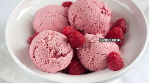 сливочное малиновое мороженое