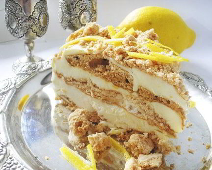 Торт-мороженое с лимонным кремом