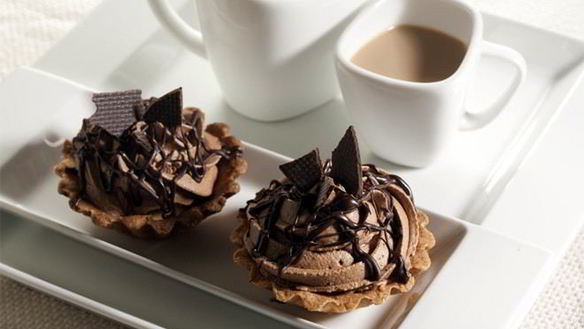 Рецепт Бананово-кофейный мусс в корзиночках