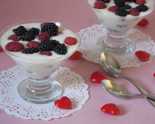 Ежевика с муссом из зефира
