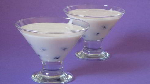 ежевика с муссом из зефира