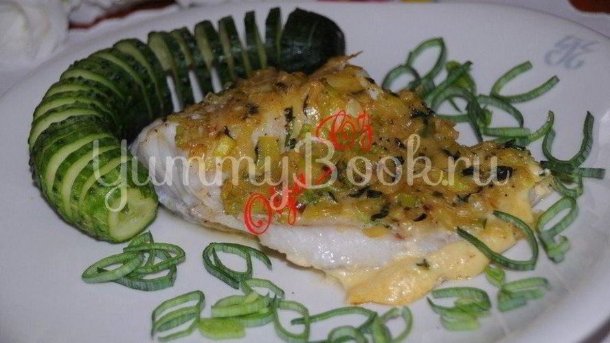 Рецепт филе трески, запеченнoе в муссе из лука-порея и базилика