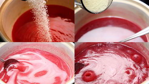 клюквенный мусс с манкой