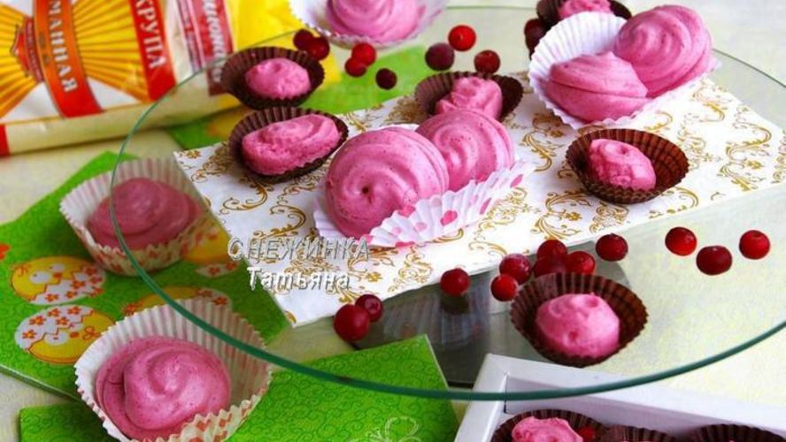 Рецепт клюквенный мусс-зефир на манной крупе