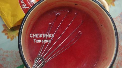 клюквенный мусс-зефир на манной крупе