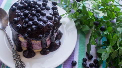 мини-торты с черничным муссом