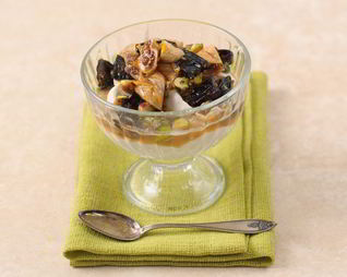 Мусс из каштанов с инжиром и фисташками