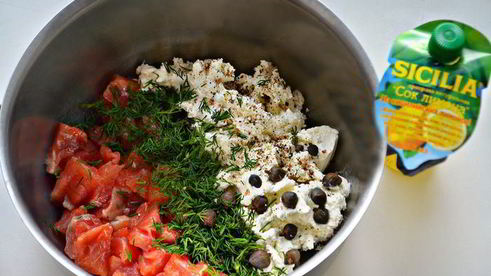 мусс из слабосоленой форели